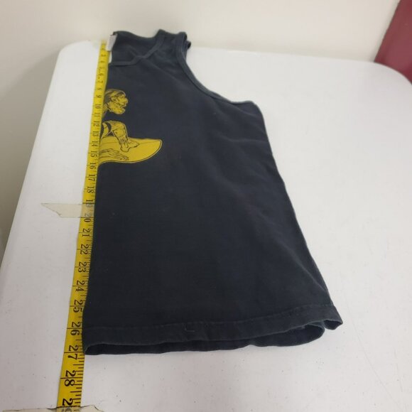 Vintage Quiksilver Mens Y2K Graphic Tank Top Size L Black Beach Surf Monkey - Picture 8 of 10